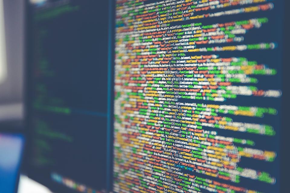Programmcode auf einem Bildschirm